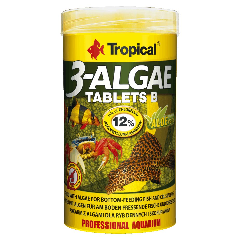 Atima Fish Tablet TROPICAL 3-Algae Tablets B | Aquarium Fish Food | Aqua House