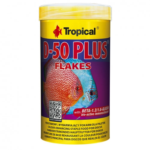 Discus Fish Flakes TROPICAL Discus Flakes D-50 Plus | Aquarium Fish Food | Aqua House