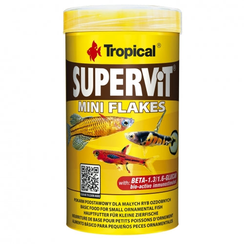 TROPICAL Supervit Mini Flakes | Aquarium Fish Food | Aqua House